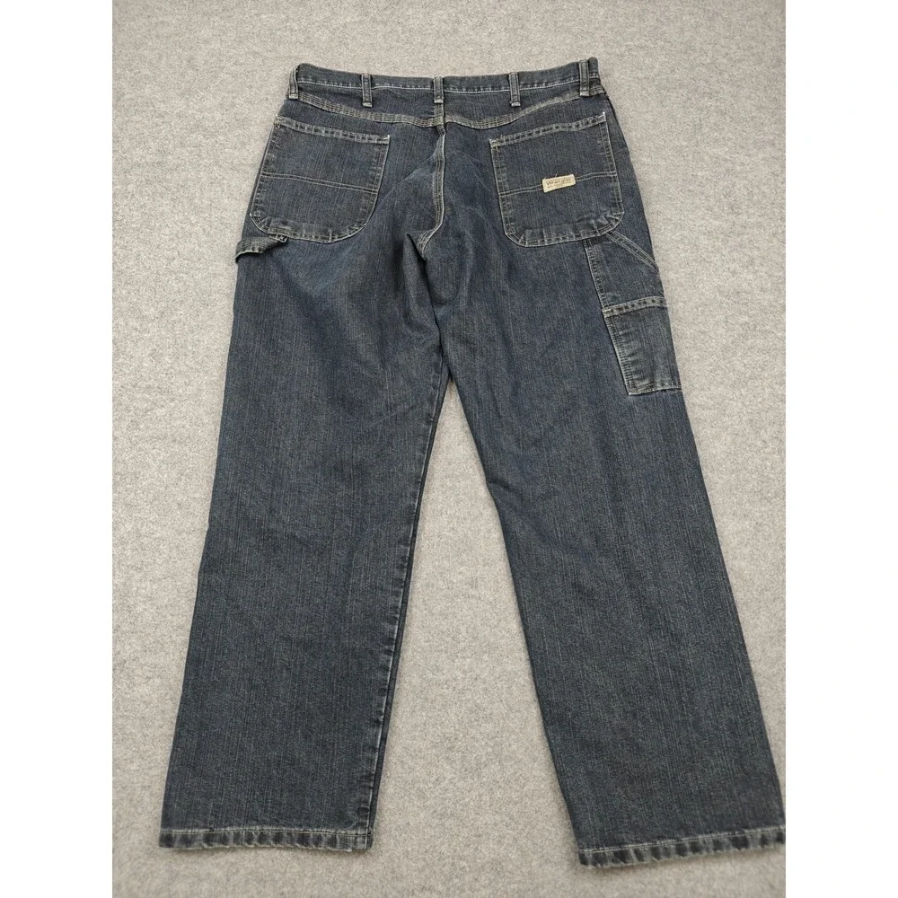 Vintage Wrangler Carpenter Jeans Mens 36x30 Blue Relaxed Denim Pants Workwear